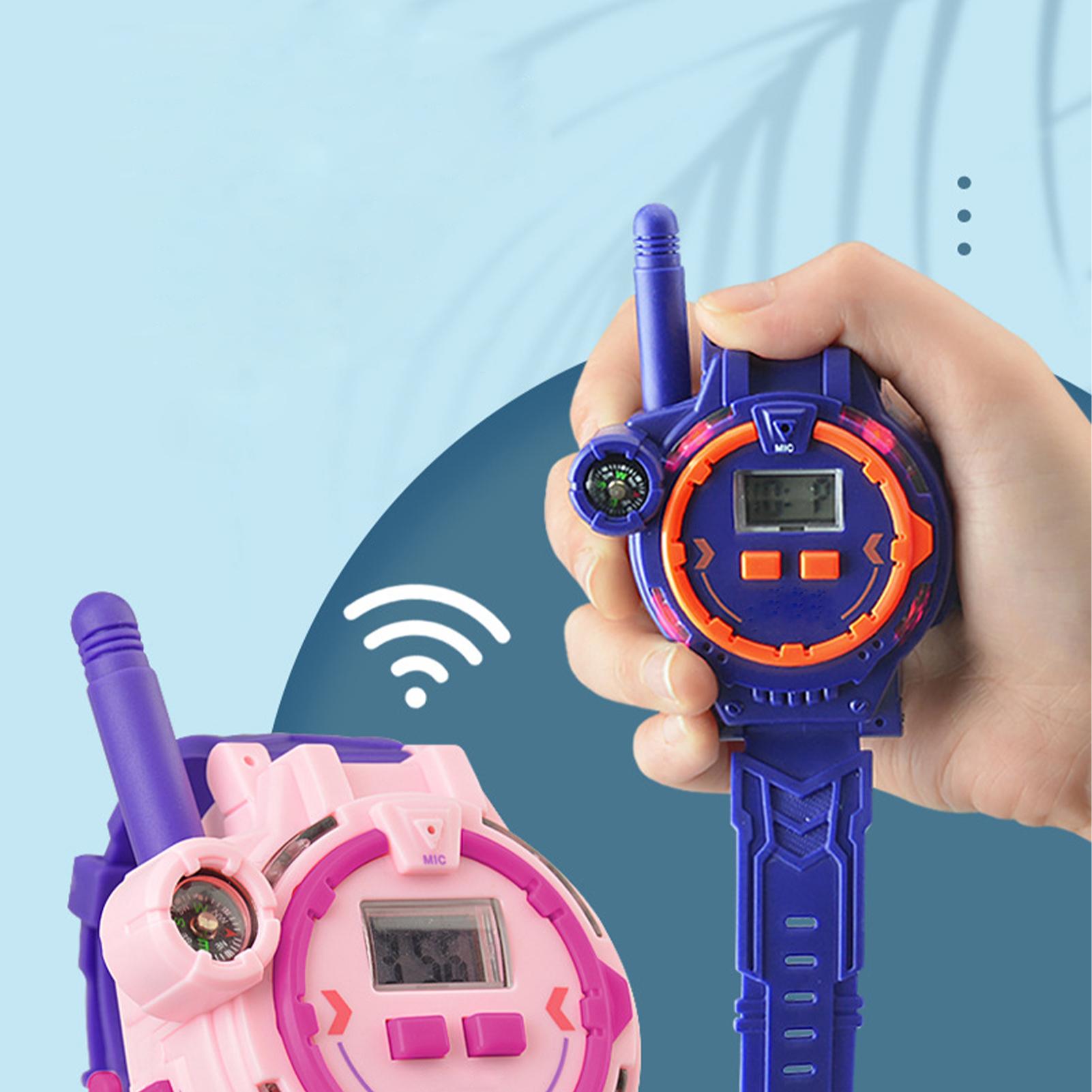 Walkie-Talkie USB Đồng hồ sạc cho trẻ em, đồng hồ điện tử, trò chơi trường học, đồ chơi, quà tặng sinh nhật, Giáng sinh, 2 mảnh
