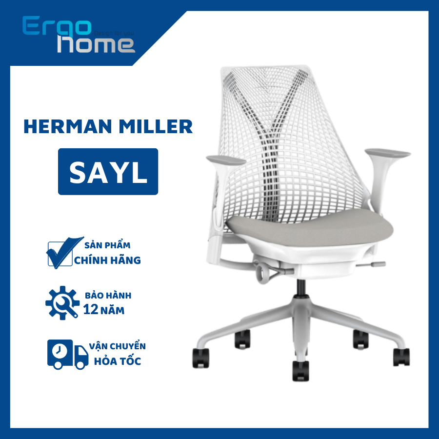 Ghế công thái học Herman Miller Sayl - Hàng xách tay kèm quà tặng [HỖ TRỢ TRẢ GÓP] - ERGOHOME