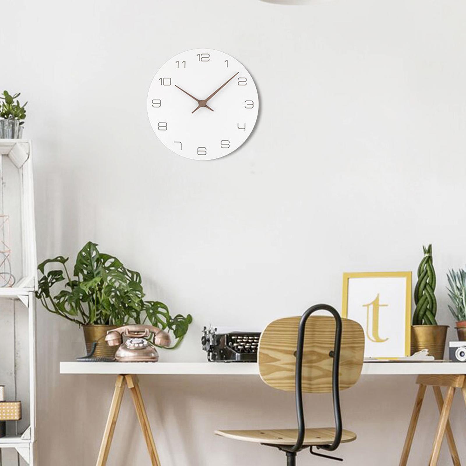 Wooden  Clocks Decorative Arabic Numerals Hanging  Minimalist Wall Clock for Living Room Bedroom kids children room Party Decoration