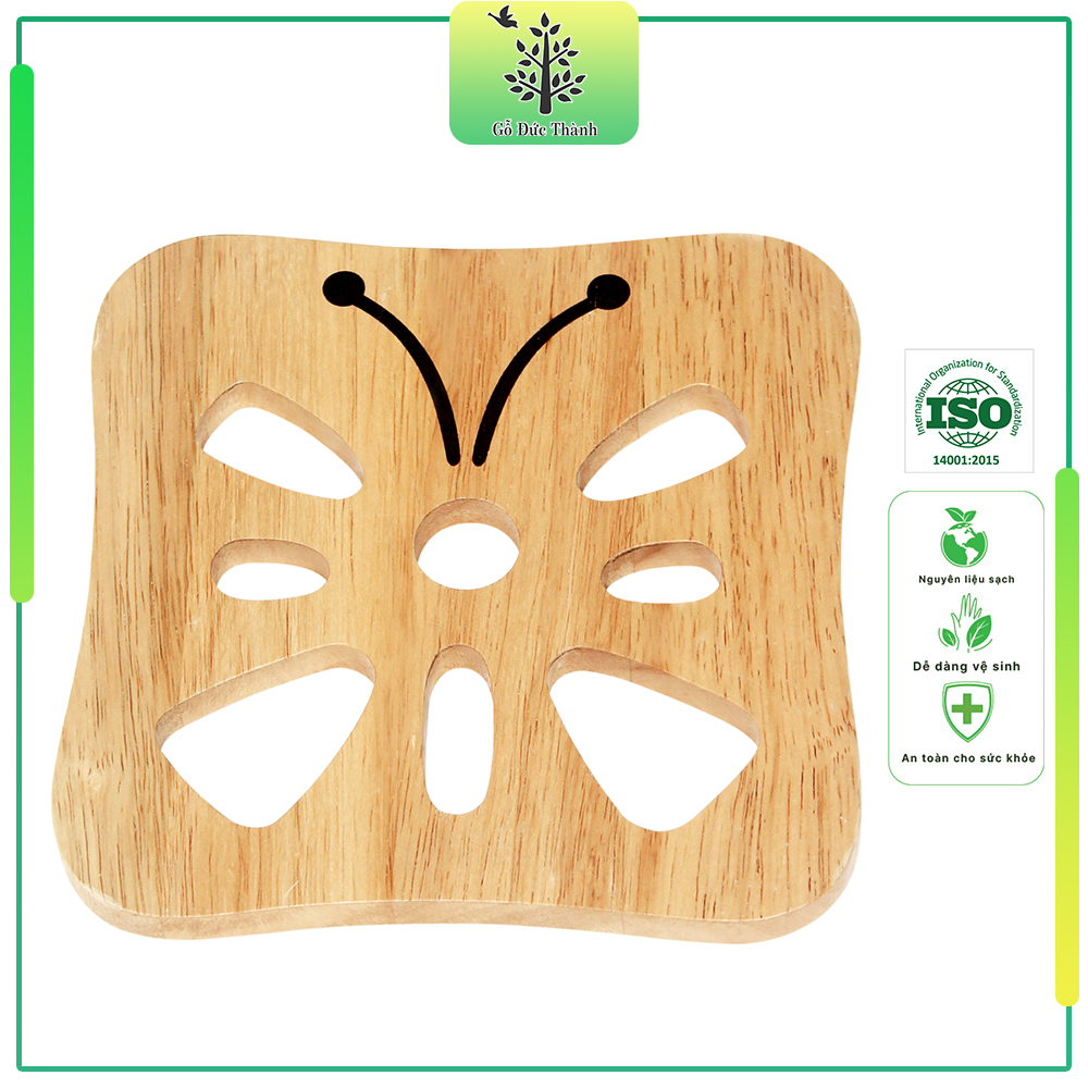 Đế lót nồi hình bướm |Gỗ Đức Thành - 09721 | Tiện dụng, chắc chắn, chịu nhiệt | Hàng Việt Nam chất lượng cao