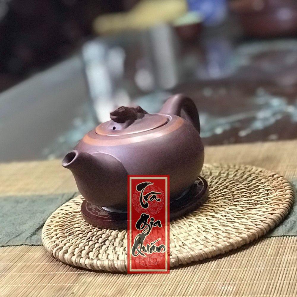 Ấm Trà Đạo Tử Sa Bát Tràng Họa Tiết Trơn Dáng Mai Hoa Dung Tích 220ml ABTTH 10
