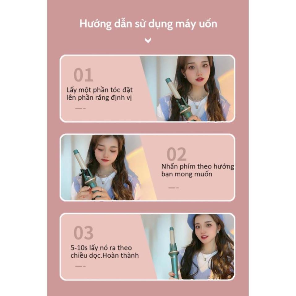 Máy uốn tóc tạo kiểu Hàn Quốc Lona đa năng, máy làm xoăn phồng tóc, tạo kiểu nhanh, xoăn lọn to nhỏ, bảo hành 12 tháng