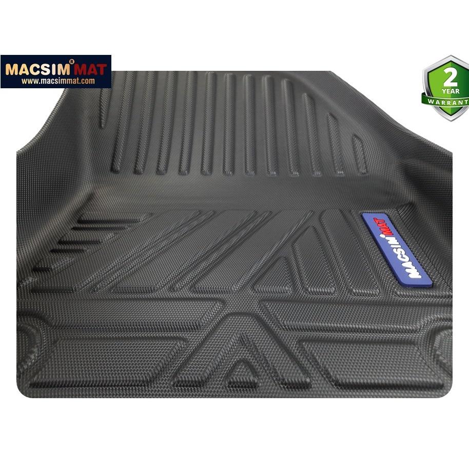 Thảm lót sàn xe ô tô Peugeot 5008 2017 - nay Nhãn hiệu Macsim chất liệu nhựa TPV cao cấp màu đen