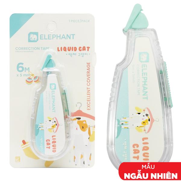 Xóa Kéo Liquid Cat - 6mm x 5m - Elephant (Mẫu Màu Giao Ngẫu Nhiên)