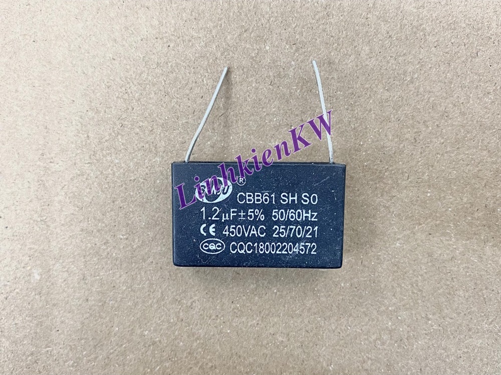 2 cái Tụ Quạt Điều Hòa 1.2uf 450v Chân Kim Mới, Chính gốc 100%