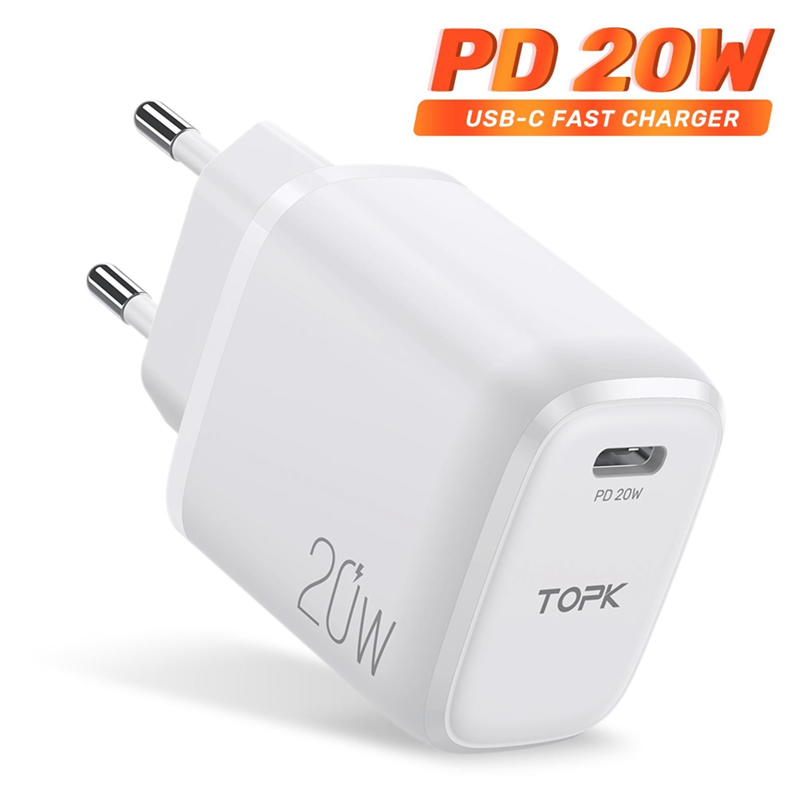PD 20W Ports Wall Charger Block Adapter Fast Charging EU Plug