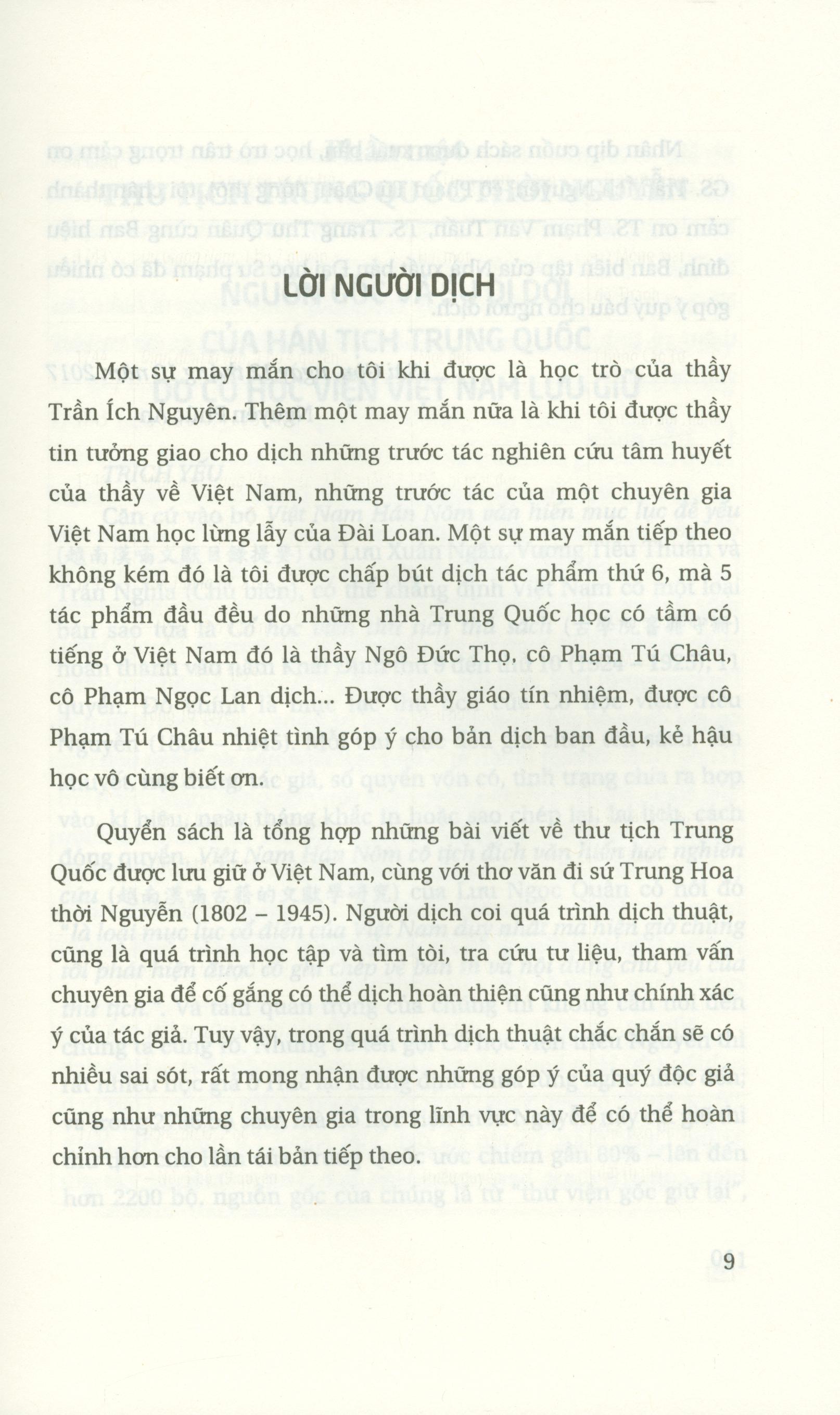 Thư Tịch Trung Quốc Và Thơ Văn Đi Sứ Trung Hoa Thời Nguyễn