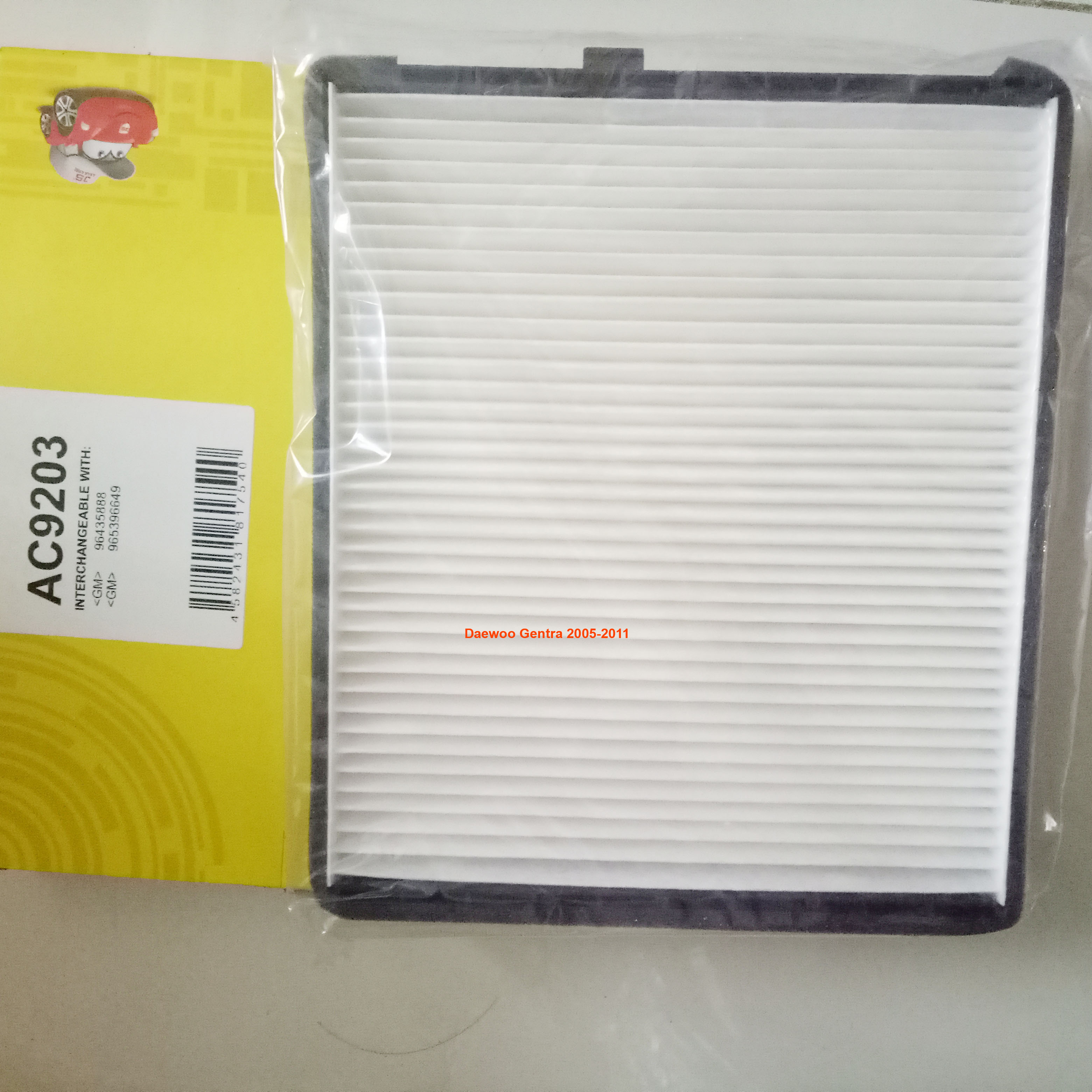 Lọc gió điều hòa cho xe Daewoo Gentra 2005, 2006, 2007, 2008, 2009, 2010, 2011 96449577 mã AC9203-2