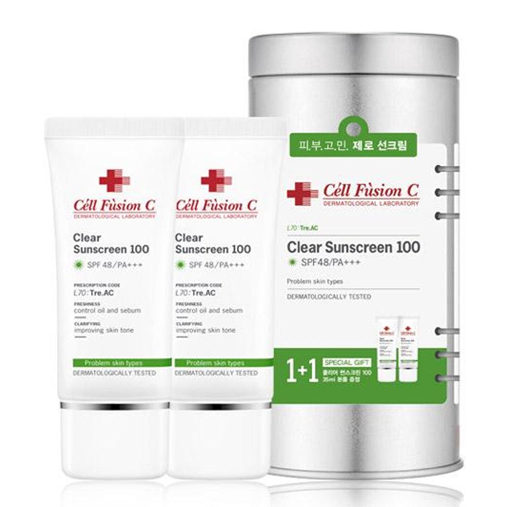 Kem chống nắng dành cho da dầu Cell Fusion C Clear Sunscreen 100 SPF 48/PA+++  ( 35ml+35ml )