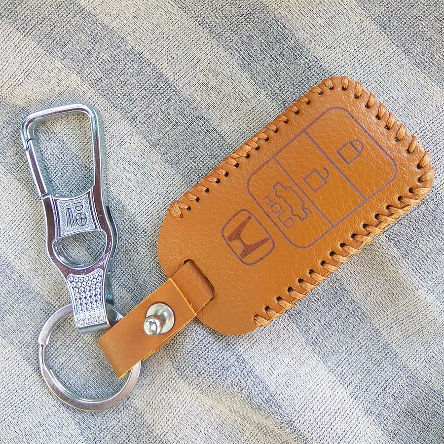 Bao da 3 nút chìa khóa Smartkey xe hơi Honda