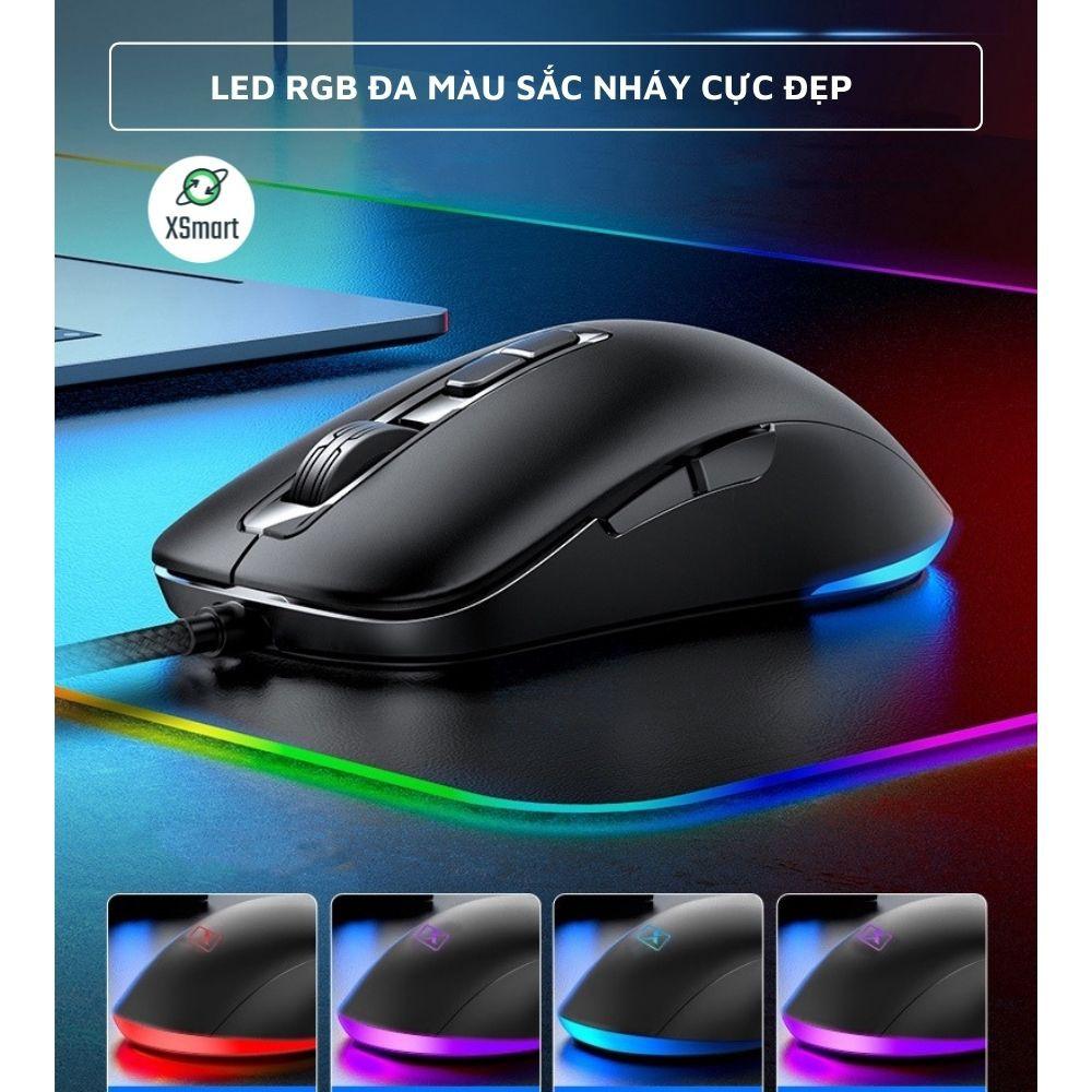 Chuột Máy Tính, Laptop Có Dây EBAY M383 Led RGB Đổi Màu Cực Đẹp, Dùng Văn Phòng, Chơi Game Cực Đã, Bản Đặc Biệt 2023