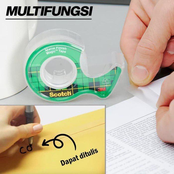 Băng dính kỳ diệu 3M Scotch 19mm x 7.62m Cat.105, trong suốt, bám dính tốt, viết lên được
