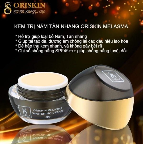 Kem Nám Tàn Nhang Oriskin Melasma & Whitening Cream Làm Mờ Nám Tàn Nhang Lâu Năm, Tặng Kèm Băng Đô Thời Trang Ngẫu Nhiên