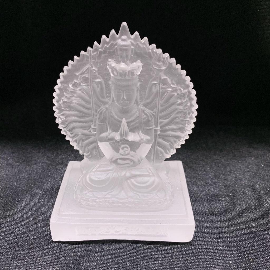 Tượng Phật Thiên Thủ , Thiên Nhãn Bằng Đá Ngọc Lưu Ly Cao Cấp - Cao 10cm