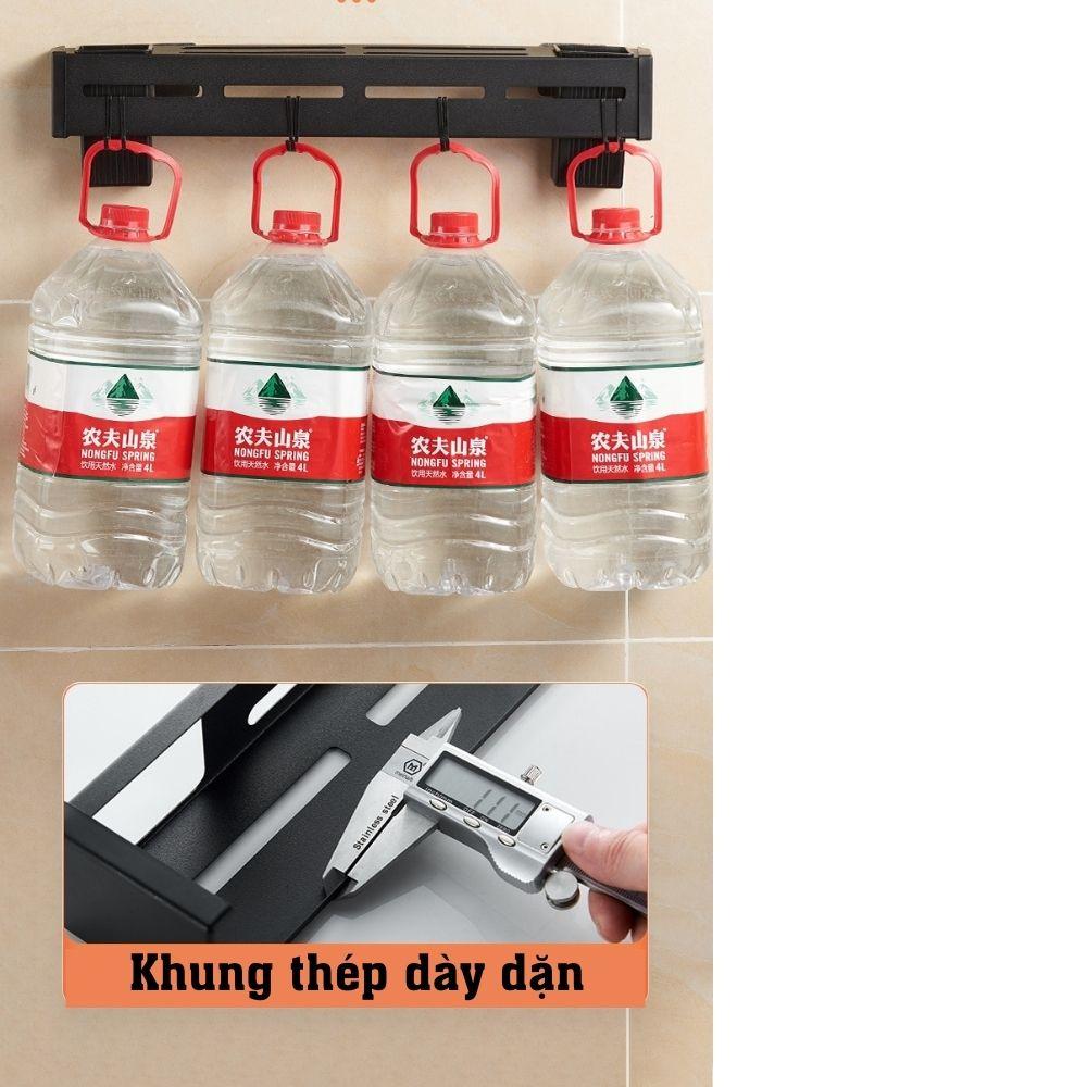 Giá cài dao treo tường có móc treo kệ treo đồ nhà bếp dán tường đa năng thông minh bằng thép sơn tĩnh điện chịu lực