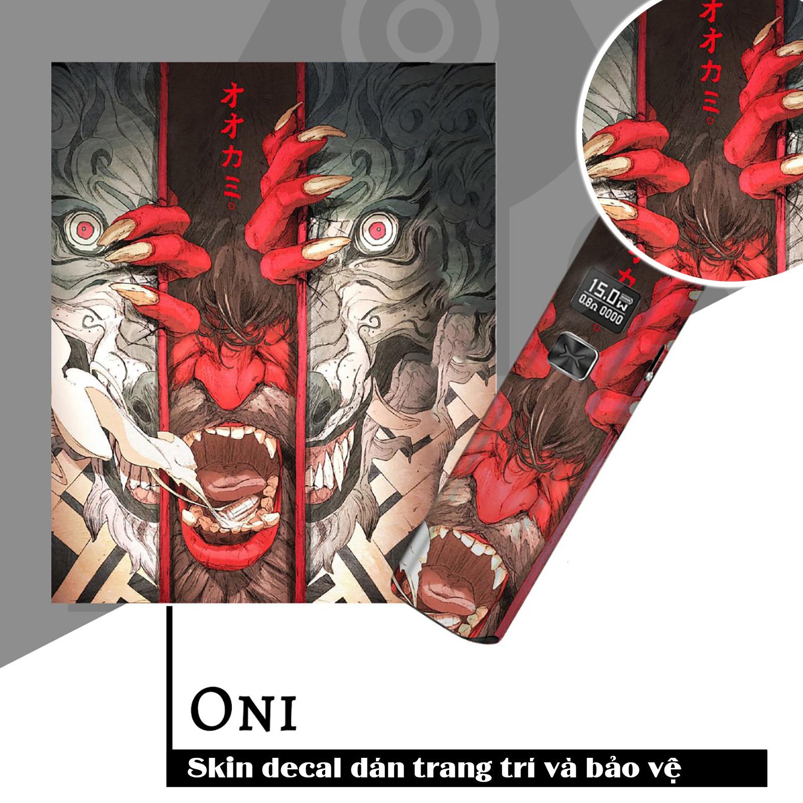 Skin dán Xlim V1, V2, SE mẫu Oni (dễ dán, đã cắt sẵn chi tiết)