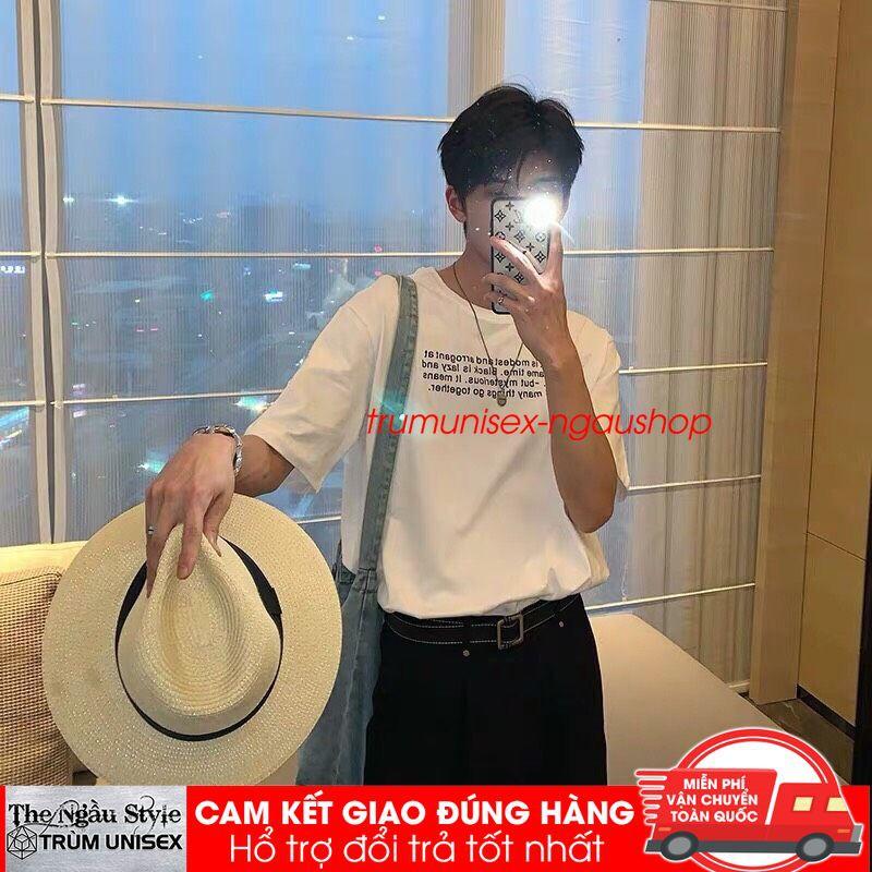 Áo thun Stee nam tay lỡ unisex form rộng overtee in nhiều chữ chất vải cotton xịn Trumunisex aothununisex