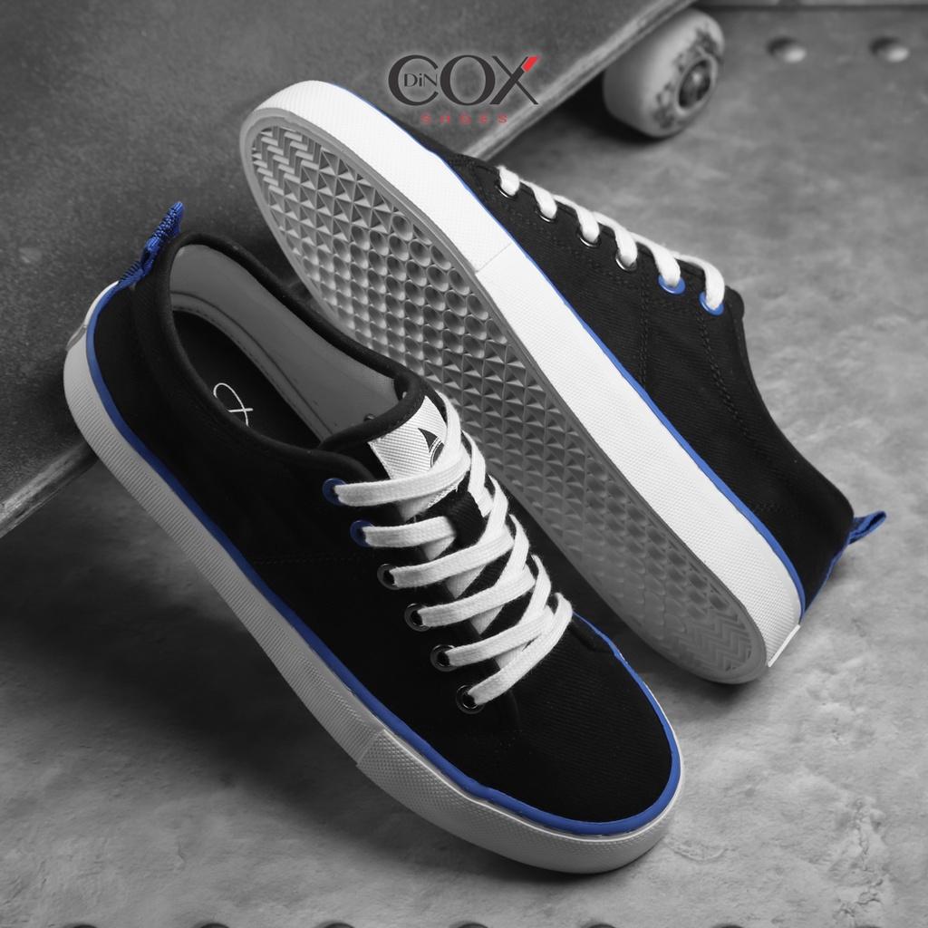 GIày Sneaker bata Vải Canvas Nam C40 Black Dincox Đơn Giản Tinh Tế
