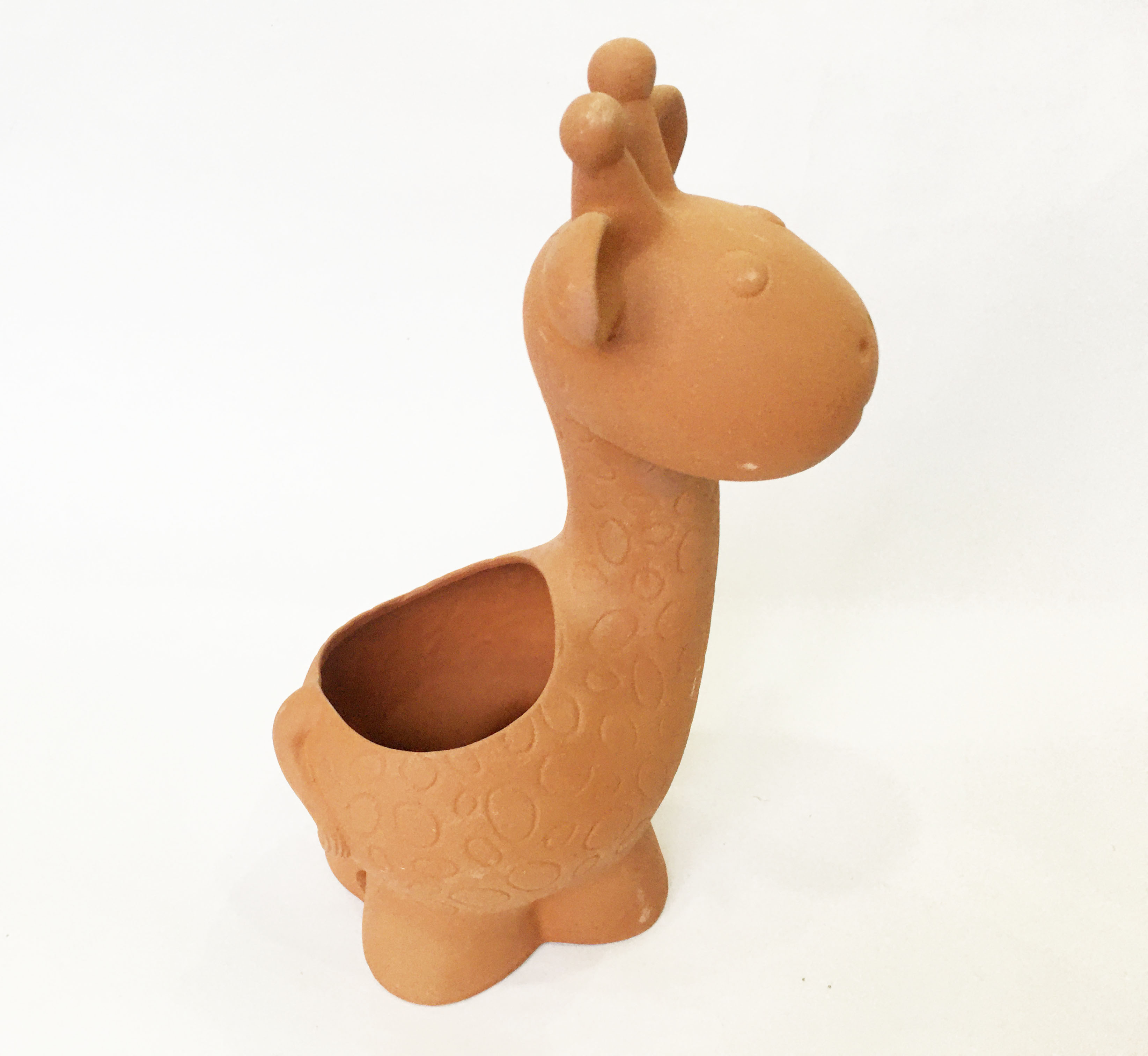 Chậu đất nung Hươu Cao Cổ - chậu có lỗ, xinh xắn vintage dùng chậu trồng bonsai, cây cảnh, sen đá