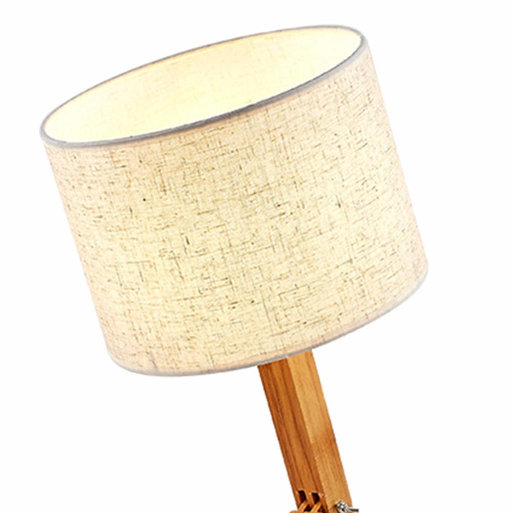 Table Lamp Adjustable Arm Reading Light Bedside Lamp w/Fabric Shade
