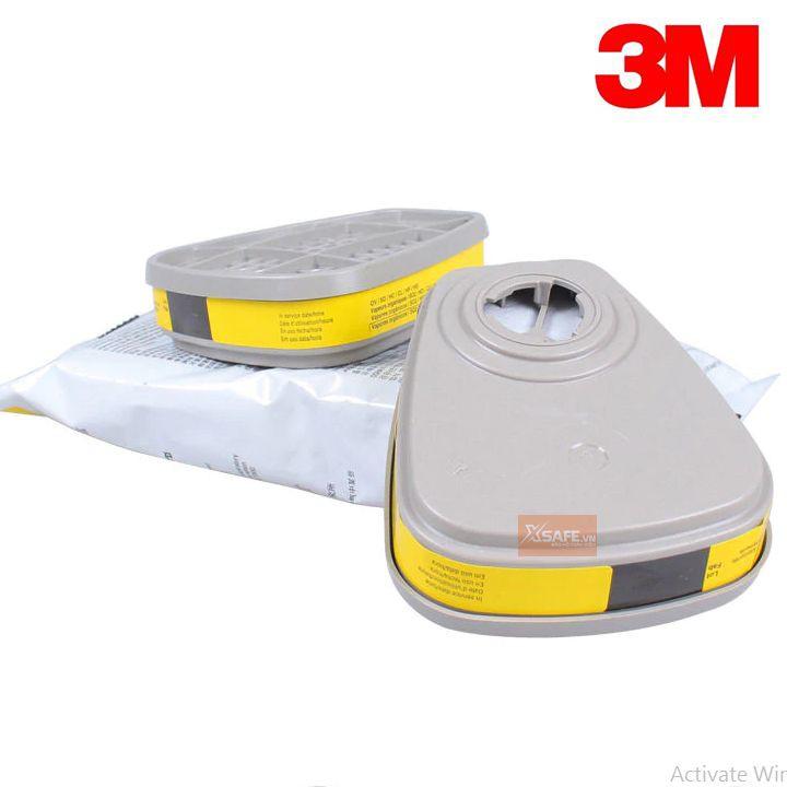 Bộ mặt nạ phòng độc 3M 7502 7 món - Mặt nạ chống độc chống bụi kháng khuẩn Mặt nạ phun sơn phun xịt hóa chất