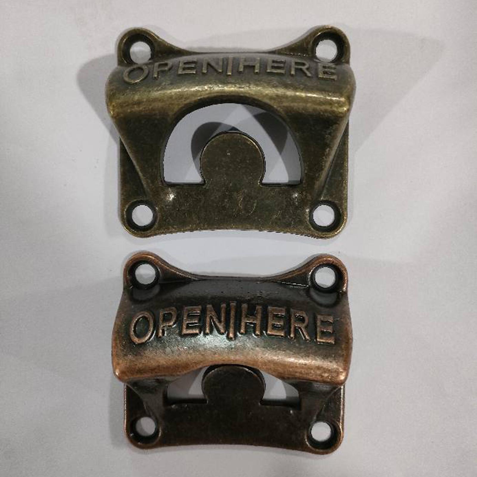 2pcs Vintage Style Wall Mount Bottle Opener Fast Soda Glass Opener