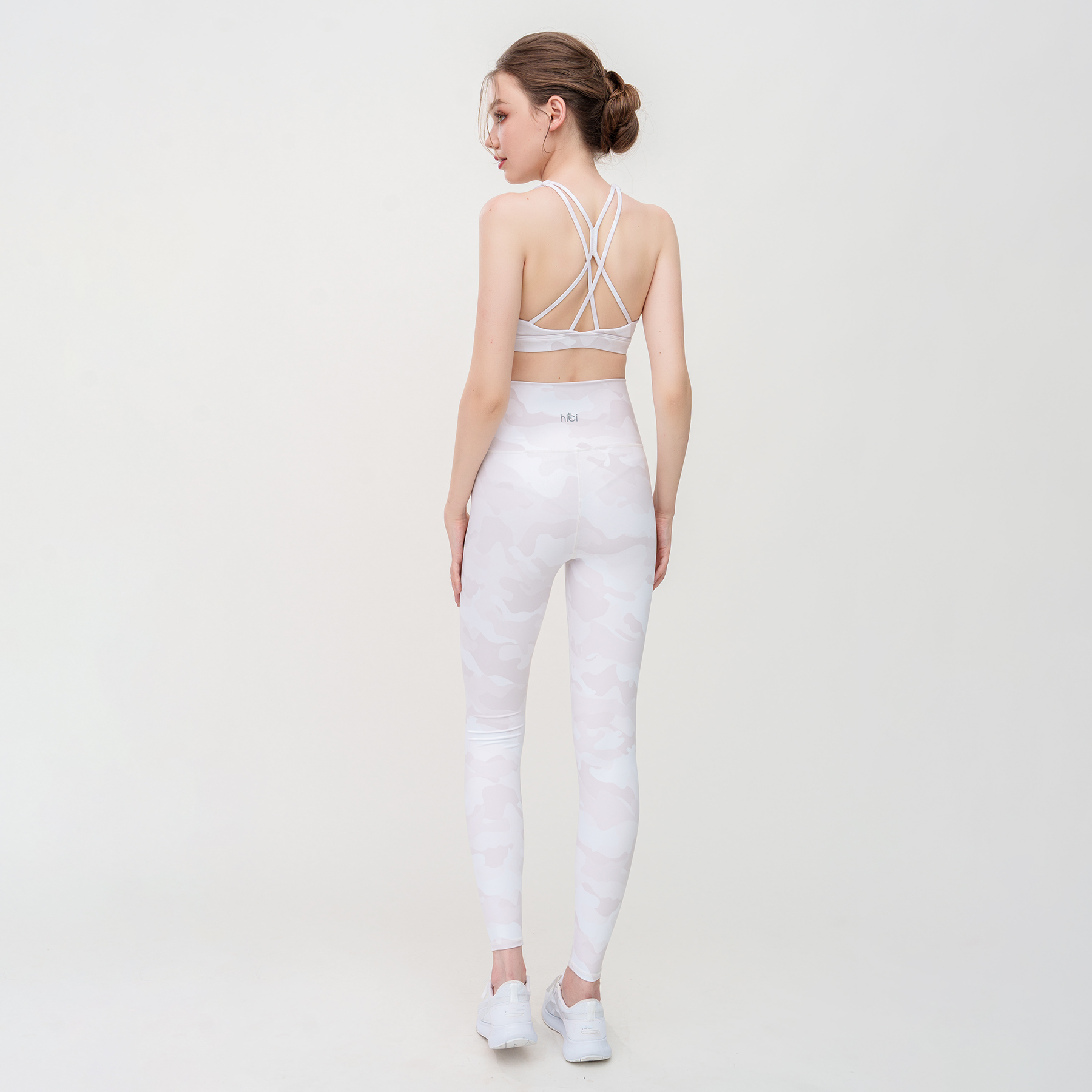 Set đồ tập Yoga Gym Hibi Sports H128, Áo 2 dây đánh đôi, màu Bông mới, Kèm mút nâng ngực
