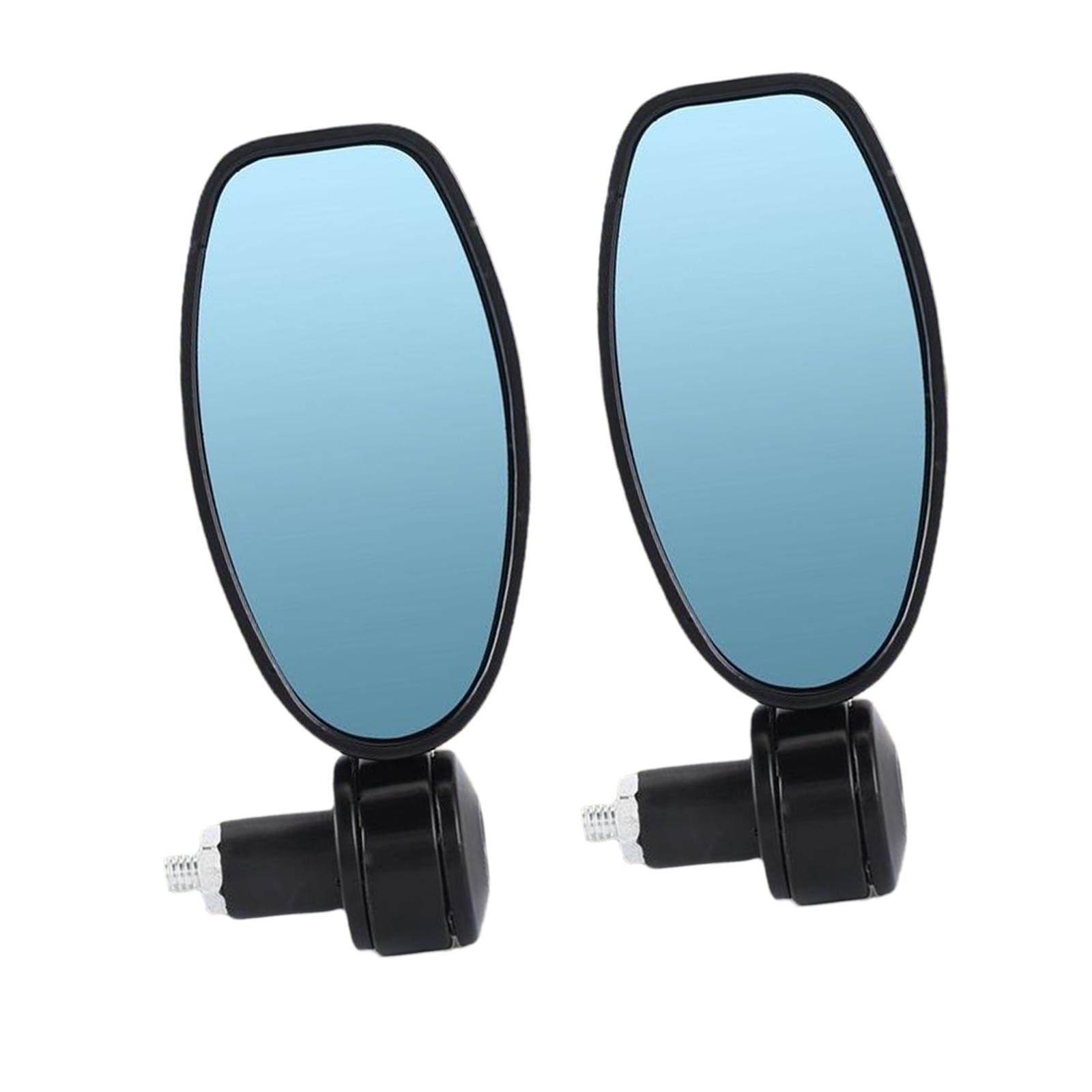 1 Pair Universal 7/8" Handle Bar End Motorcycle Rear View Mirrors Motor Bike