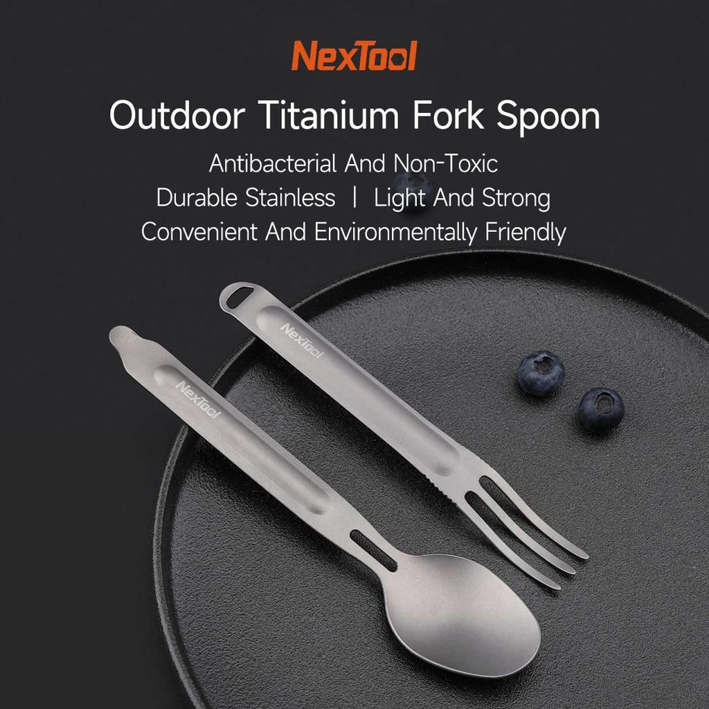 Muỗng Nĩa Xiaomi Youpin Nextool Bằng Thép Không Gỉ Tiện Lợi Cho Dã Ngoại