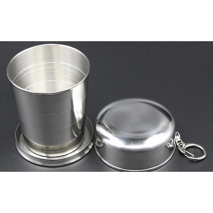 Ly cốc uống nước gấp gọn bằng inox cực đẹp, cốc cá nhân mang đi làm hoặc đi du lịch tiện lợi