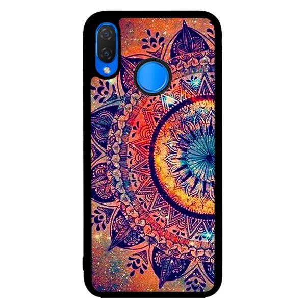 Ốp lưng dành cho điện thoại Huawei Nova 3i Hoạ Tiết Mandala Đen Cam