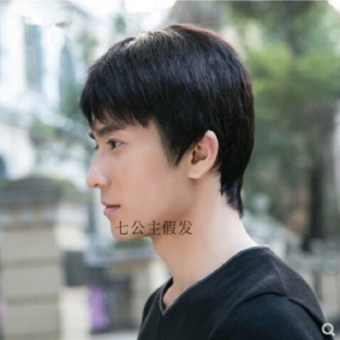Tóc giả nam cao cấp , Tóc giả nam nguyên đầu chất liệu tơ mềm mượt tóc thật + tặng kèm lưới ONLINE_SHOPPING_1102