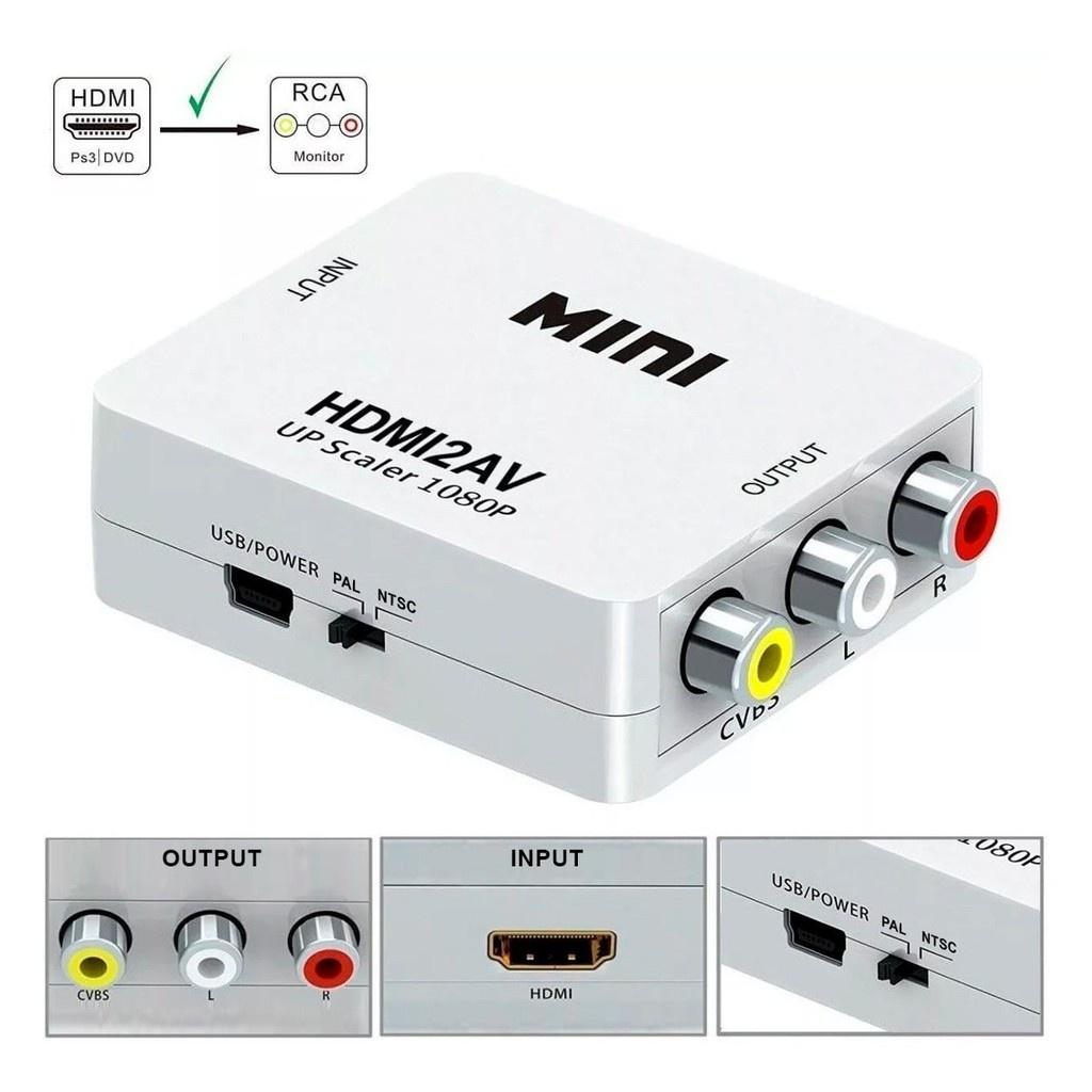 Bộ chuyển đổi HDMI to AV MINI HDMI2AV (Tặng cáp HDMI và dây AV3-3 dài 1,5m)