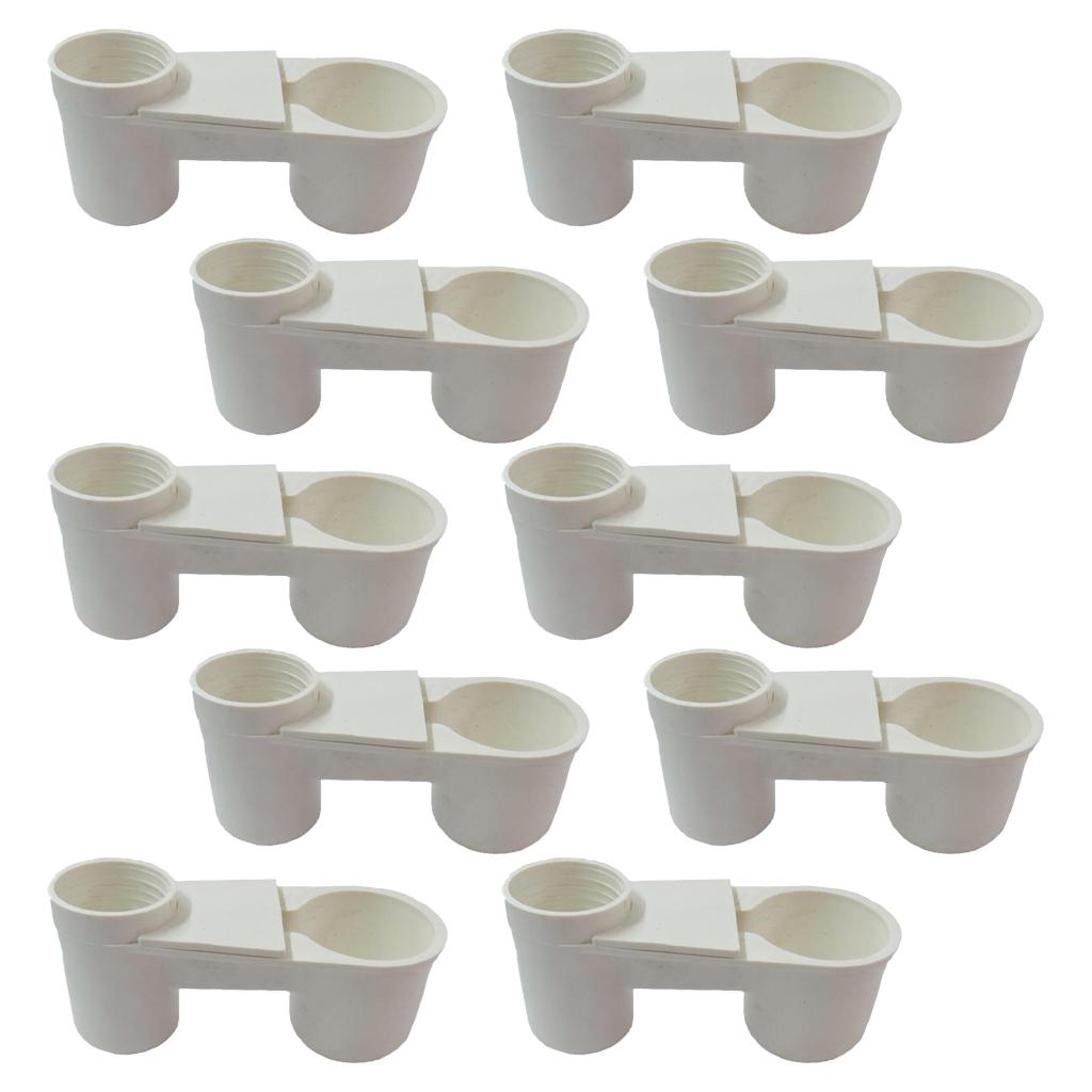 10 x Durable Plastic Water Drinker Cup Birds Feeder Drinking Bowl for Pigeon