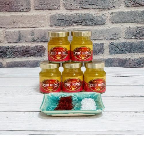 Yến tươi chưng sẵn Vị Saffron, Yến Sào Phú Hưng,vỉ 10 lọ70ml, nguyên chất, không chất bảo quản