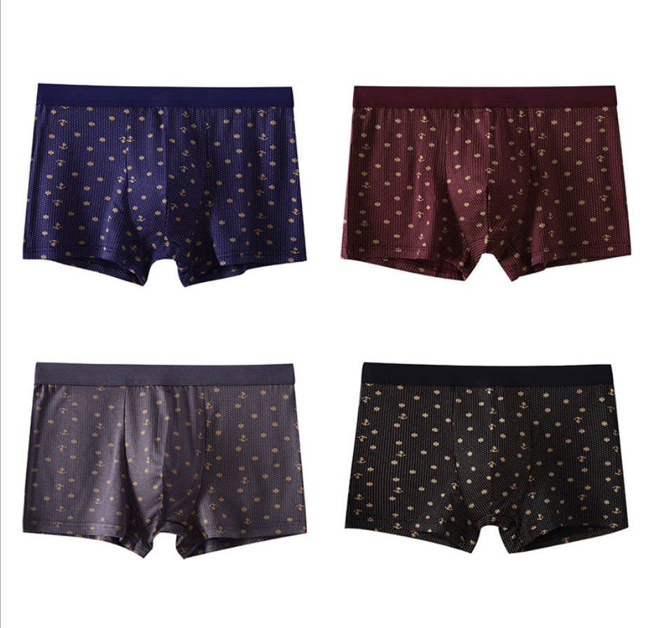 Bamboo Nam Panties Sexy Underwear Men Cuecas Boxer Boxer Thời Trang Mới Shorts Mens Underware 4 cái/lốc Miễn Phí Vận Chuyển