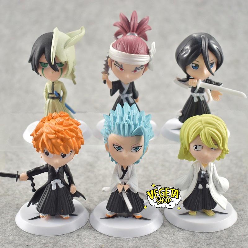 Mô hình Bleach - Set 6 Bleach Kurosaki Ichigo Kuchiki Rukia Inoue Orihime Sado Yasutora Ishida Uryu Bount Kariya Jin 7cm