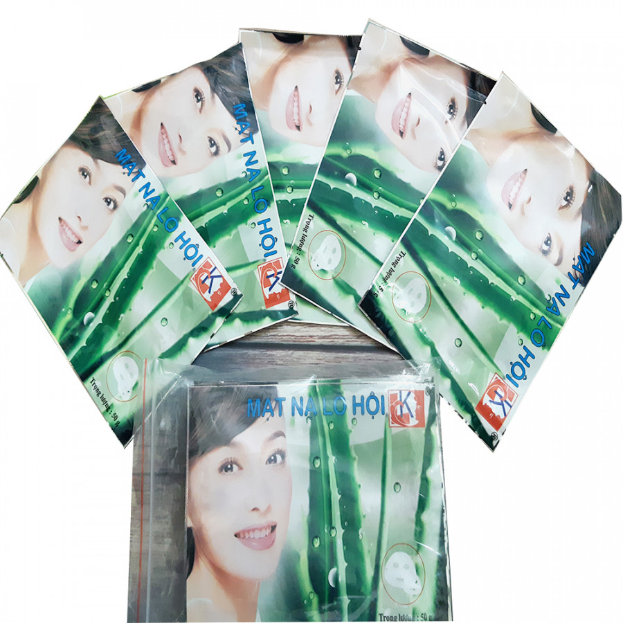 Combo 10 miếng mặt nạ dưỡng da LK chiết xuất Lô Hội 50g