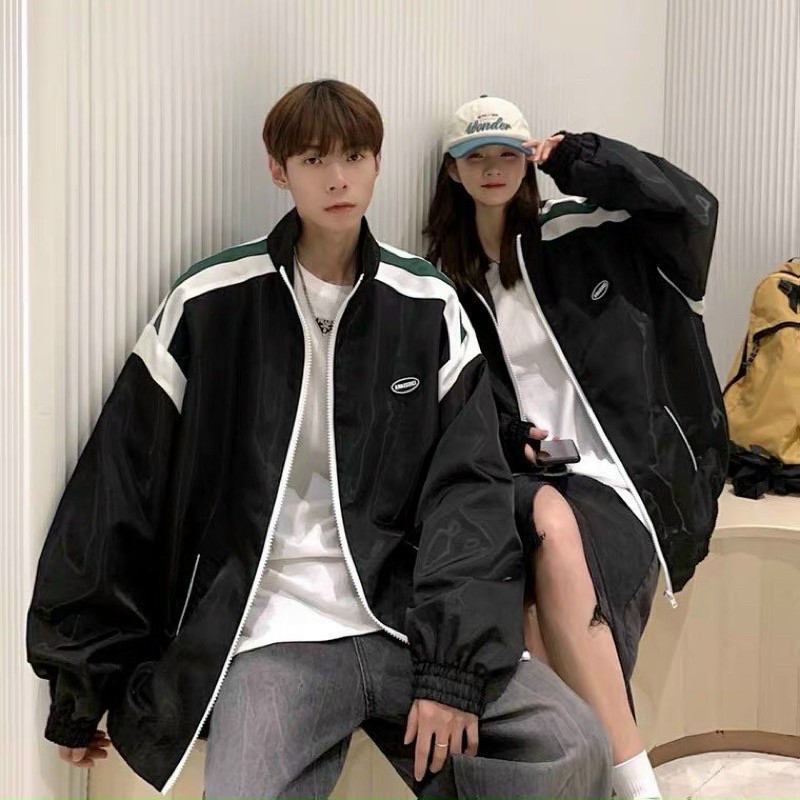 Áo khoác dù nam kiểu bomber 2 lớp thêu logo cá tính năng động nam tính,ÁO KHOÁC BOMBER UNISEX / ÁO KHOÁC DÙ NAM NỮ 2 LỚP THỜI TRANG CÁ TÍNH