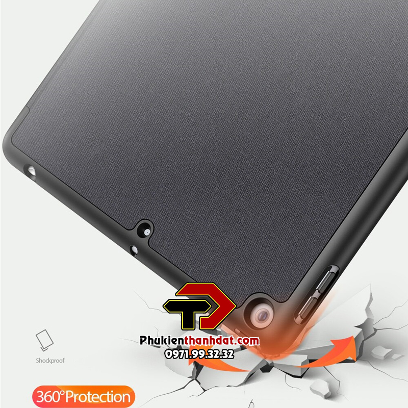 Bao da chống sốc cho iPad 10.2 2021 chính hãng Dux Ducis Domo có ngăn để bút - Hàng chính hãng