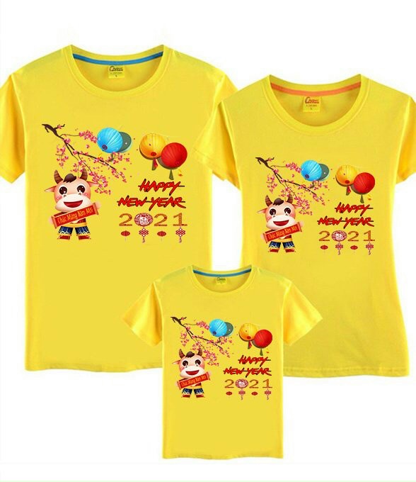 Áo thun gia đình Tết Tân Sửu