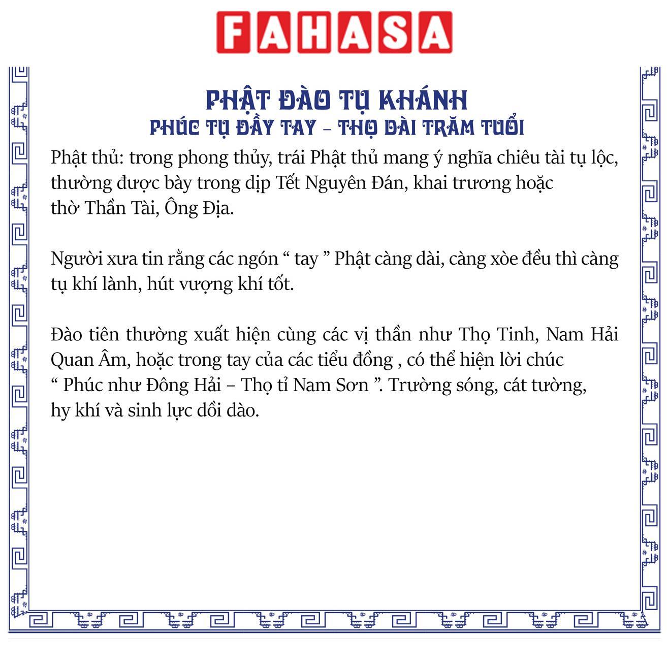 Phụ Kiện Bàn Thờ Mâm Quả Phật Thủ Và Đào Tiên - Phúc Tụ Đầy Tay - Thọ Dài Trăm Tuổi - Manihum BTLPK-04