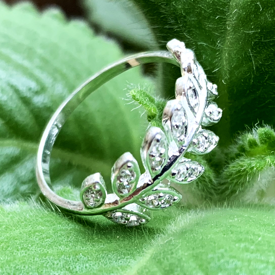 Nhẫn bạc PANMILA Jewellery cao cấp 925 hình cành Olive