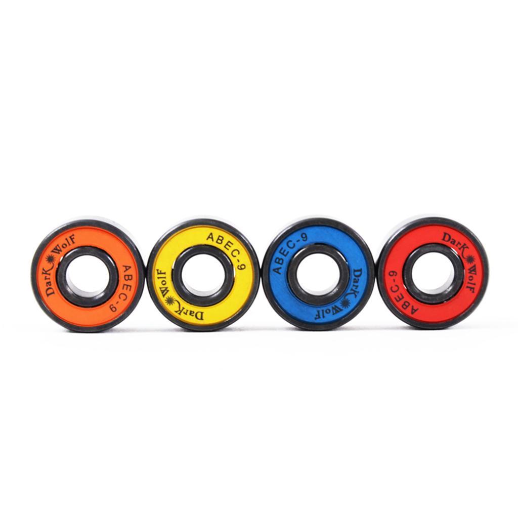 8 Packs 22mm Standard Steel Bearings for Skateboard/Scooter/Roller Skates
