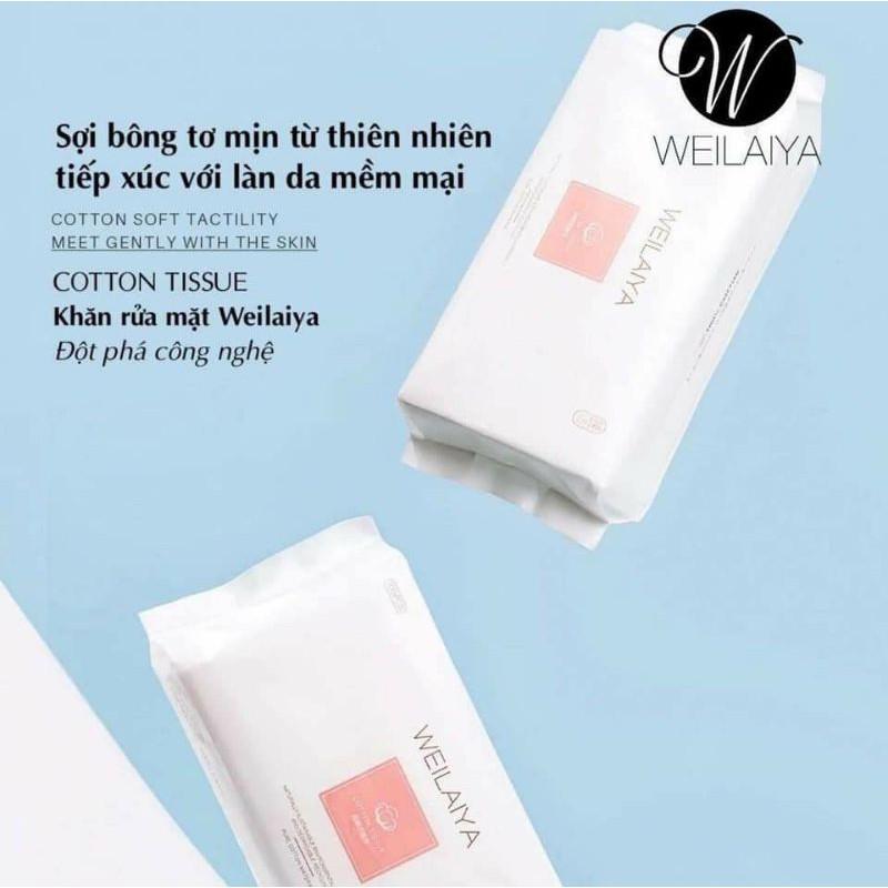 KHĂN GIẤY LAU MẶT COTTON THIÊN NHIÊN SIÊU DAI, MỀM MẠI, DÙNG 1 LẦN TIỆN DỤNG