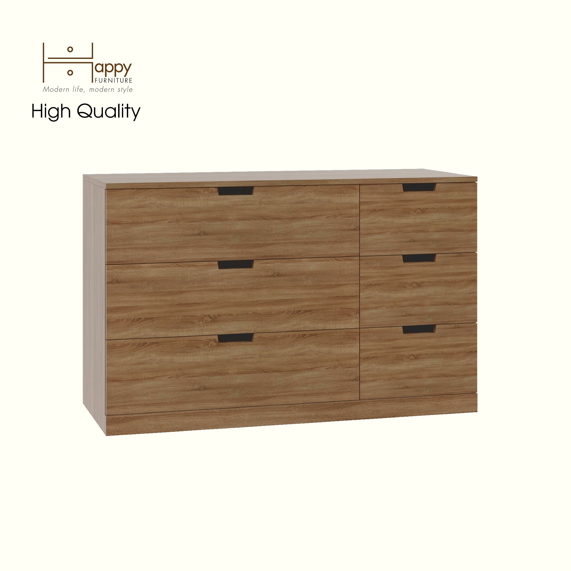 [Happy Home Furniture] SCANDINA, Tủ đựng đồ 6 ngăn kéo, 120cm x 47cm x 76cm ( DxRxC), THK_104