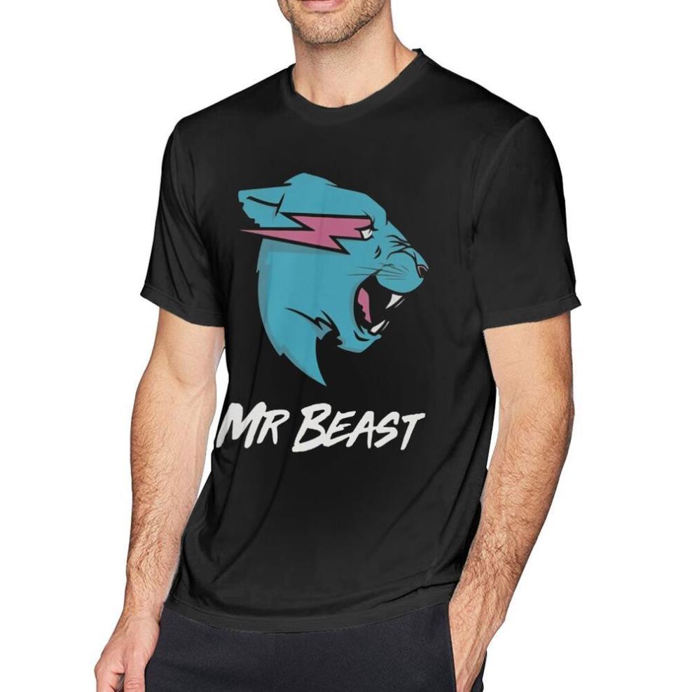 XẢ KHO Áo Thun Nam Tay Ngắn In Chữ Mr Beast Cá Tính chất đẹp