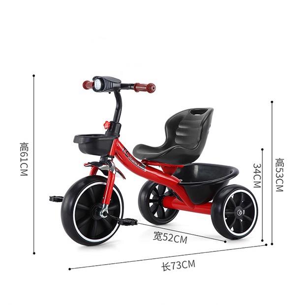 Xe đạp 3 bánh cho bé Babibo Kids Xe 3 bánh có ghế da và hộp đựng đồ đằng sau phong cách cho bé từ 1 đến 7 tuổi