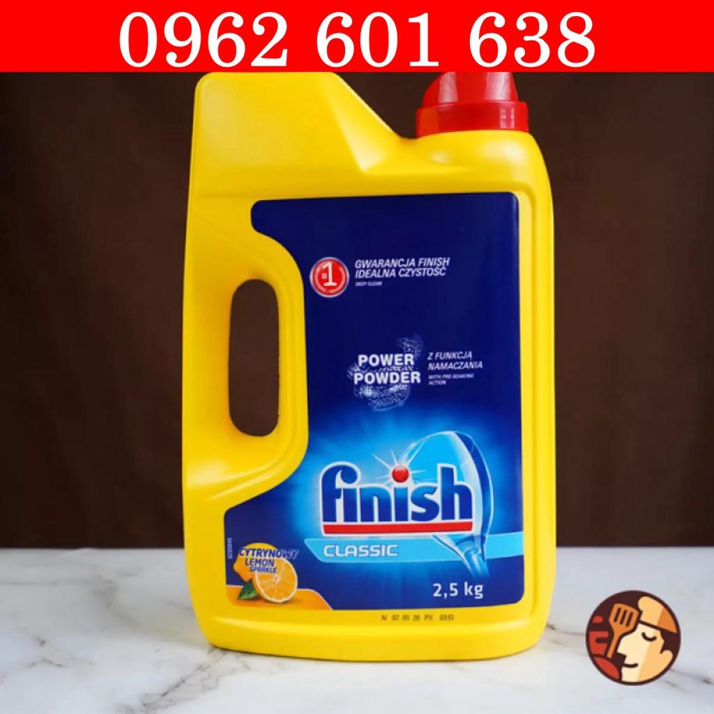 Combo Bột rửa bát Finish 2,5kg + nước bóng finish 750ml + muối Finish 1.5kg