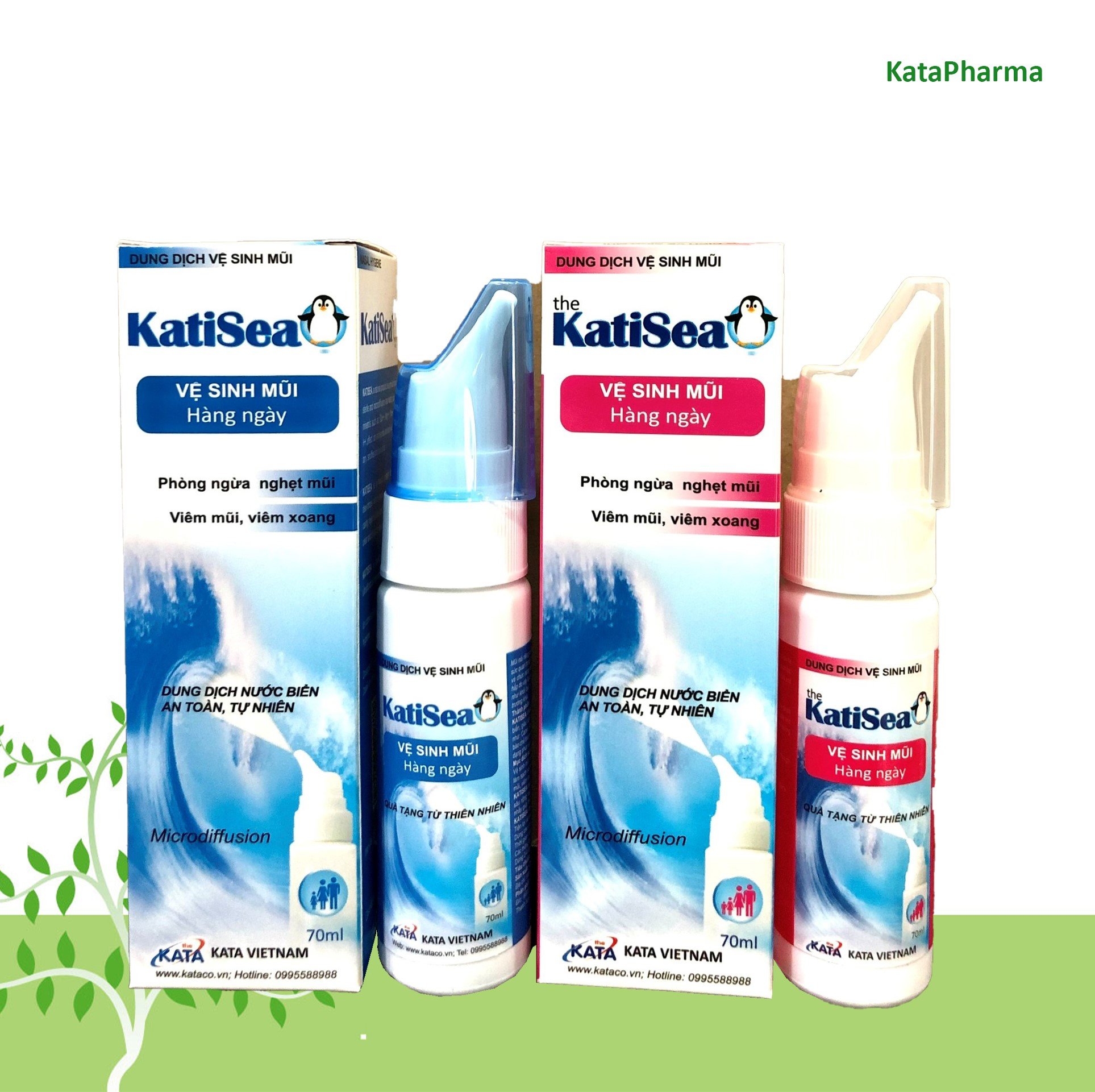 Xịt mũi nước biển KatiSea 70ml - Phòng ngừa các bệnh về Mũi- Hàng chính hãng